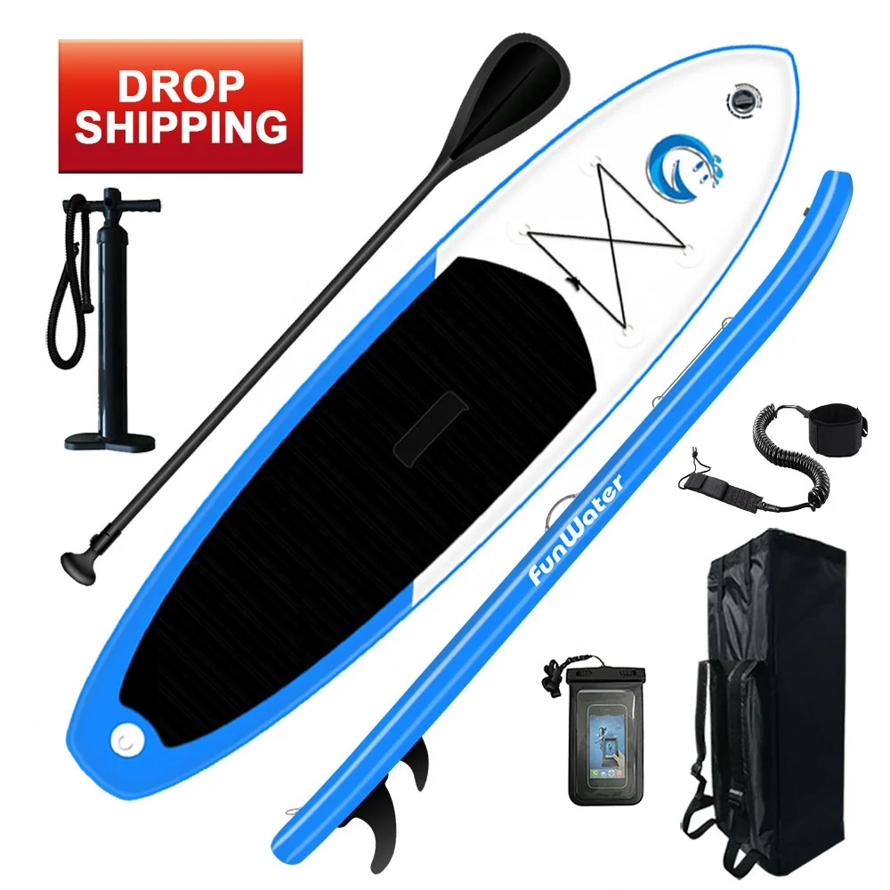 

FUNWATER drop shipping sup paddle board foam sup surfing youth paddle board for sale, Blue