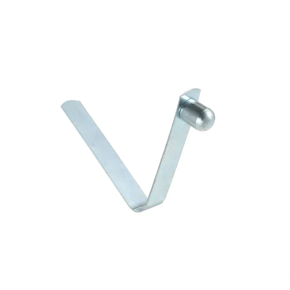 V Shape Lock Pin Push Spring Clip Nickel Plated Steel Double Spring