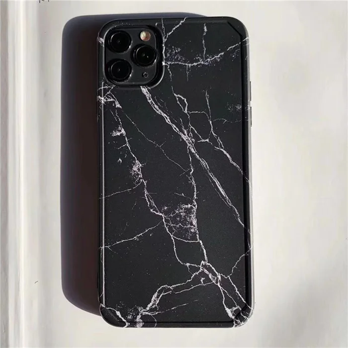 

Fashion Case for iPhone 12 Pro Max 11 8 7 Plus, Black and White Marble Pattern Soft Cover for Huawei P30 P40 Nova 7 Pro