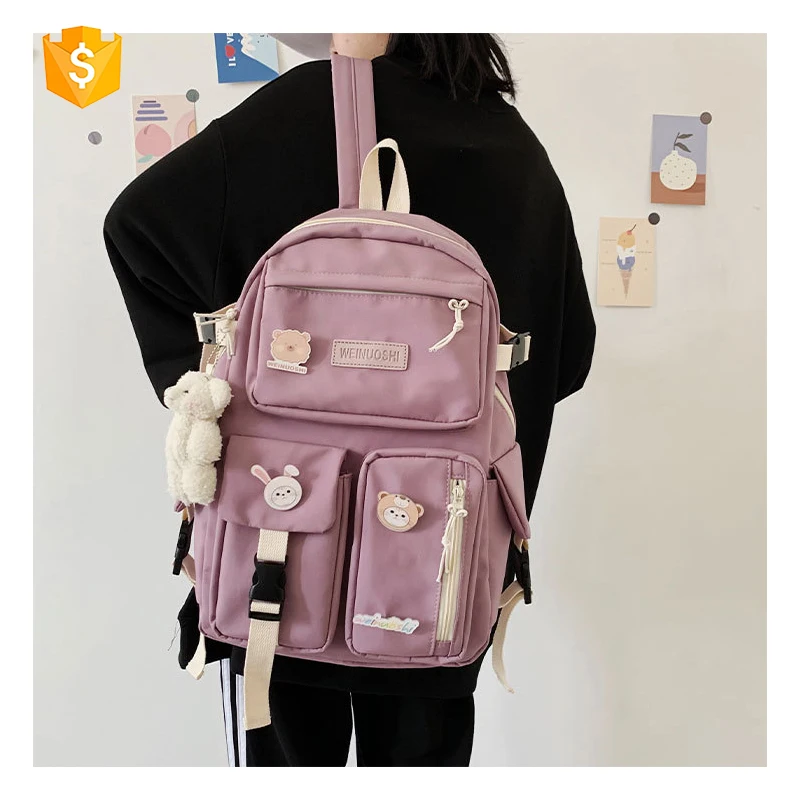 

Guangzhou Factory Wholesale Custom Logo Backpack Bag Girls Children School Adult School Bag For School Girls, Customized colors