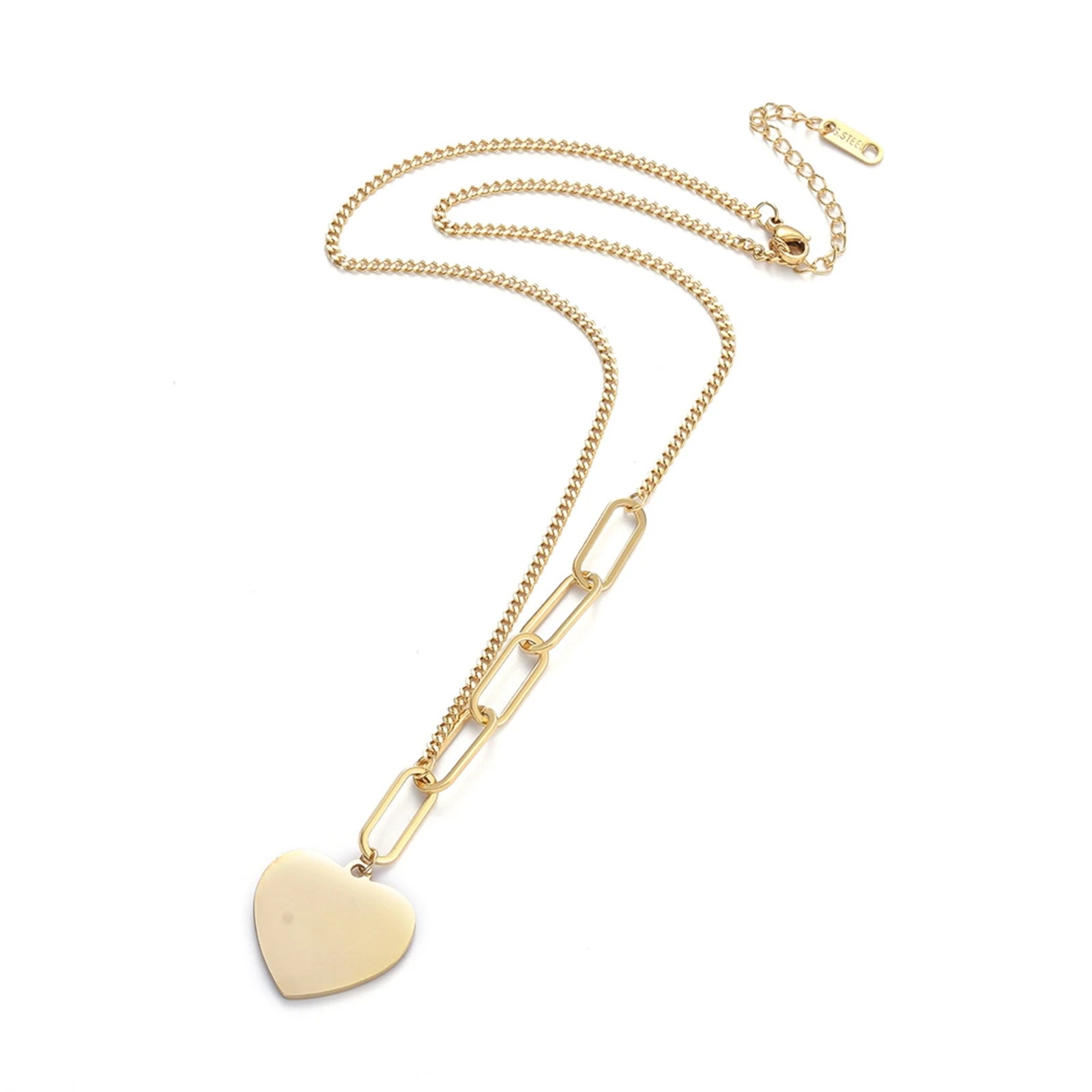 

Pandahall Heart Golden 304 Stainless Steel Pendant Necklaces