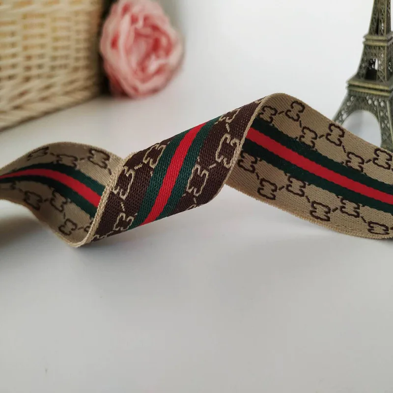 

Factory direct popular 3cm Jacquard Ribbon clothing side strip bag belt belt accessories can be customized
