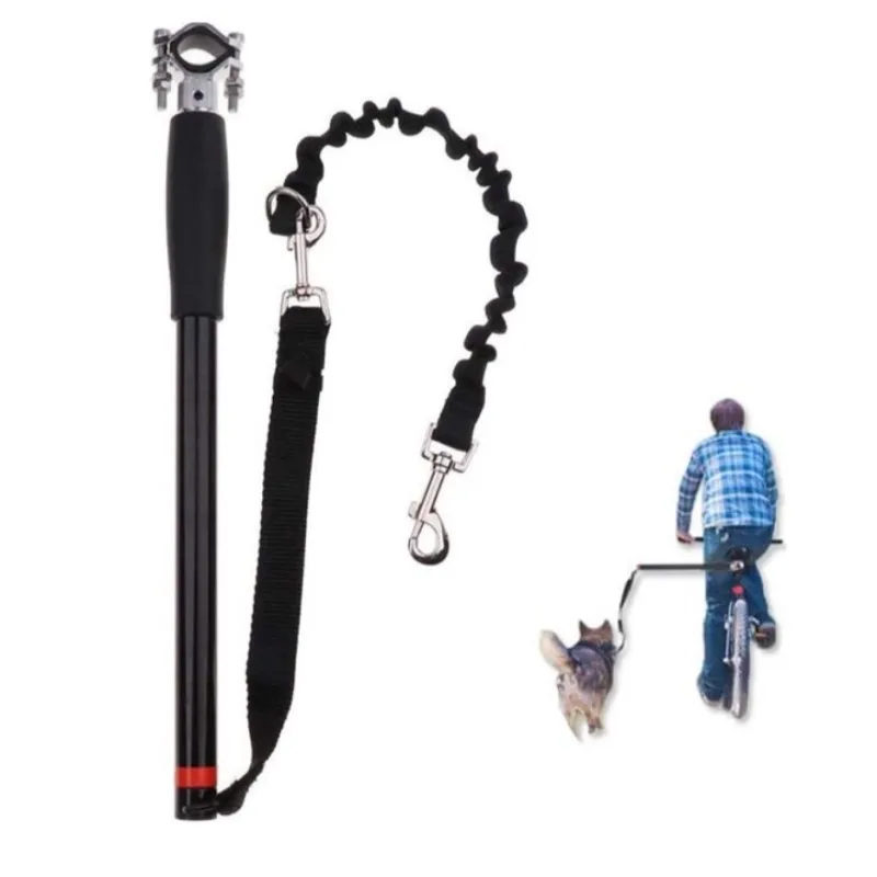 

Pet Dog Bycicle Hand Free Leash Bike Training Sports Exerciser Lead, Black