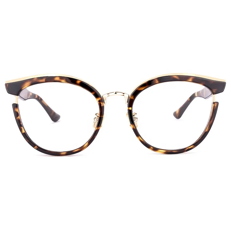 

Brand Design FX0170 Hot-selling Stylish Mixed Metal Plastic Black Tortoise Lovely Cateye Eyeglasses Frames for Women, Multi colors