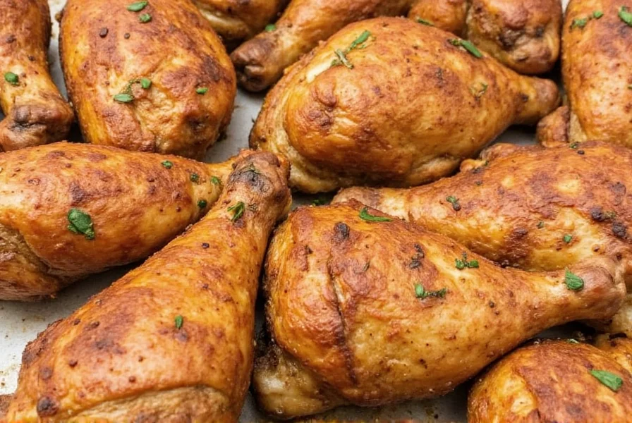 Spice rack with various chicken rub ingredients