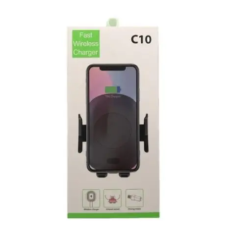 Fast Car Wireless Charger Automatic Car Air Vent Charger for LG V30/40 Samsung Note 8/9 with Sensor Infrared induction