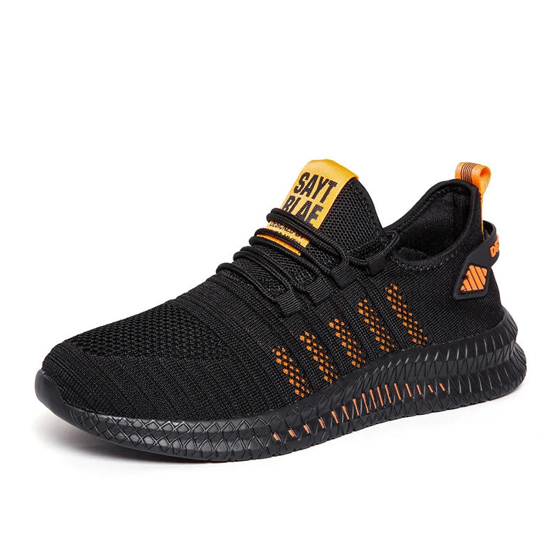 

2020 Top Quality Men's Shoes Wholesale Fashion Sneakers for Men Shoe Casual Sport Walking Shoe Low MOQ Fabric EVA Pu Mesh 1 Pair, Black,earth yellow