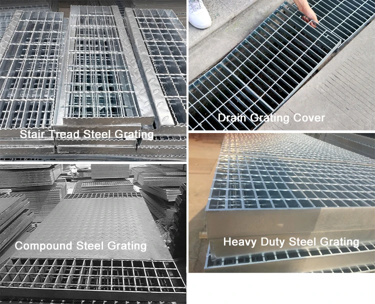 Galvanized Metal Steel Grating, Aluminum Grating, Stainless Steel Grating Walkway Platform Stair Treads Trench Drainage Cover