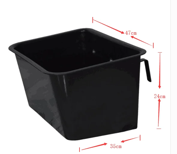 New Black Horse Cattle Feed Plastic Bin Bucket With Carry Handle