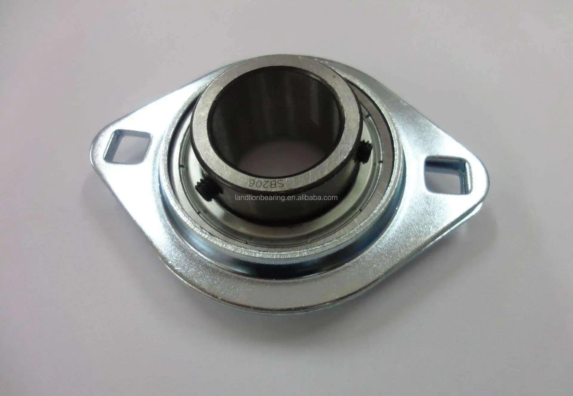 Ball Flange Bearing SSBPFL 204 bore 20mm Bearing and Two-Part housing from Stainless Steel 