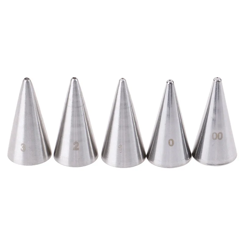 

5 Pcs Round Cake Nozzles Set Icing Decorating Tips Set for Writing