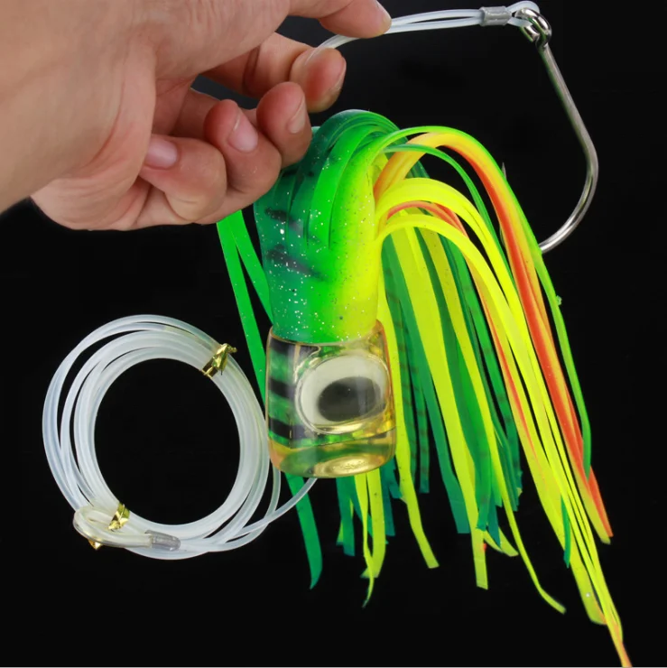 

High quality Hard Head Soft Body octopus lure 30cm 260g squid jigs big game bait drag fishing bait skirt sea fishing tackle, As picture shows