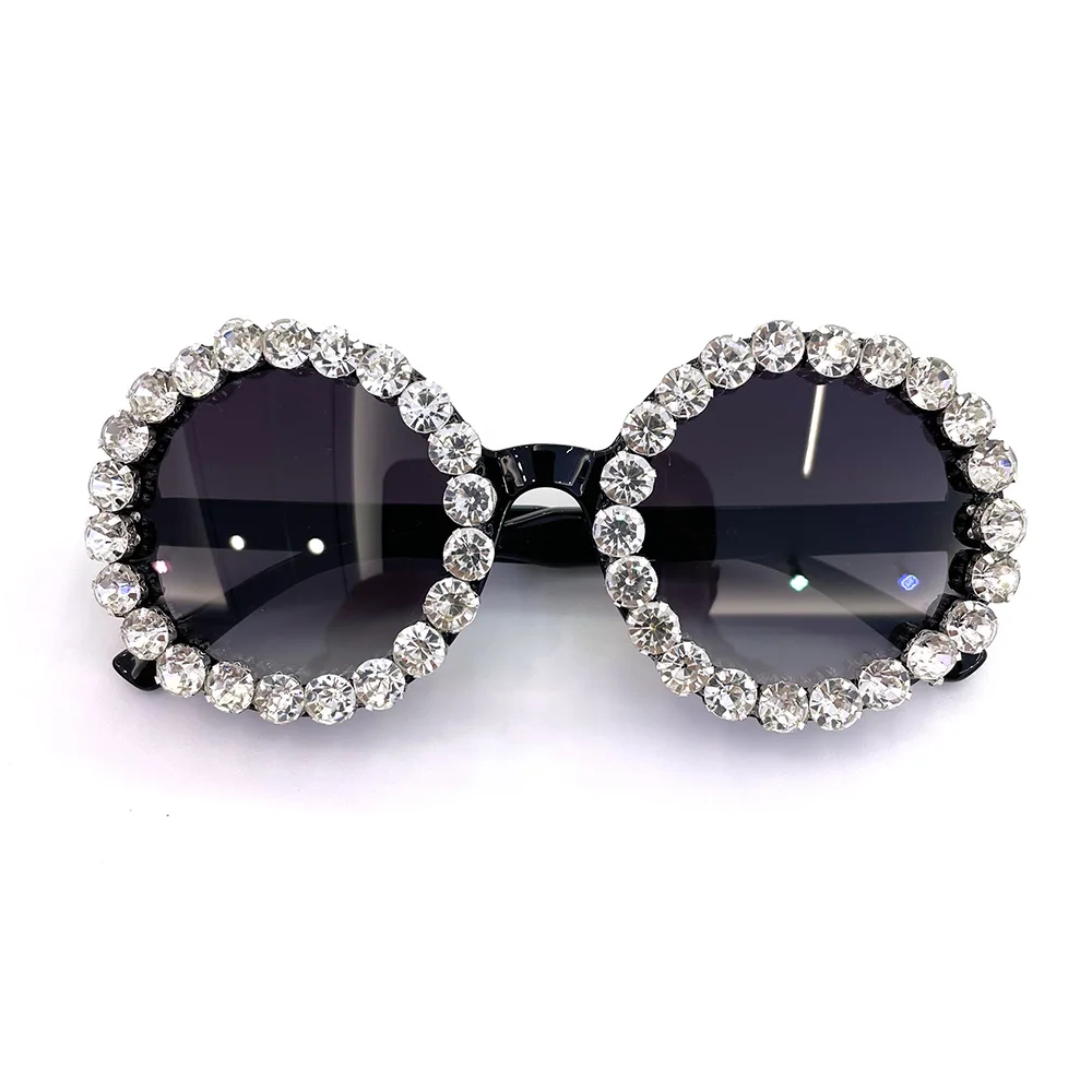 

Superhot Eyewear 32432 Round Sparkling Bling Crystal Rhinestone Sunglasses