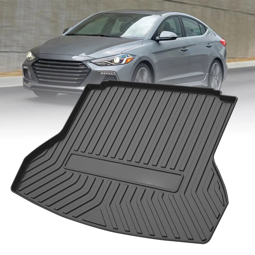 

Muchkey Car Trunk Mat For Hyundai Elantra 2018 TPE Car Accessories Pretty Car Trunk Mat