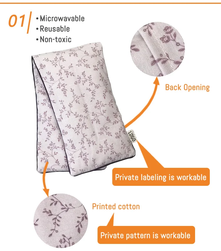 Microwaveable Cotton Fabric Buckwheat Pillow Heat Pad Wheat Bag