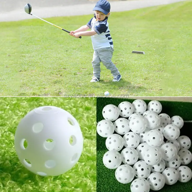 Hot Selling Plastic Golf Practice Balls Airflow Ball Hollow Golf Balls