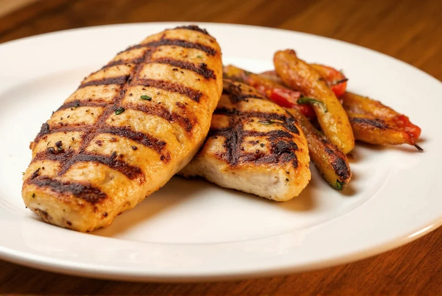 Finished Grilled Chicken Breast on Plate