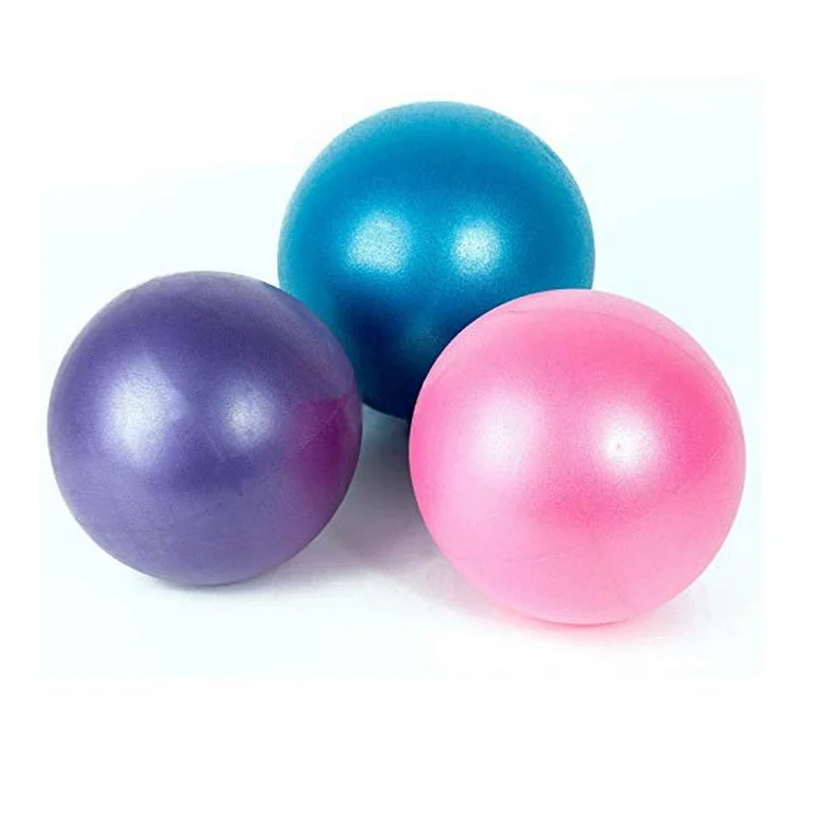 

2021 Multiple Colour Explosion Proof Frosted Mini Pilates Yoga Ball 25CM Fitness Small Straw Hip Ball, As picture