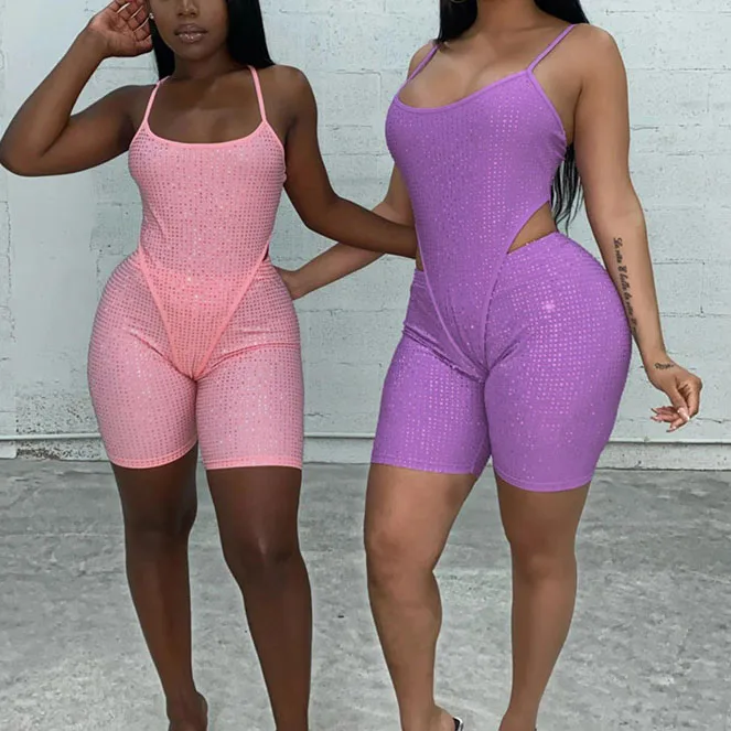 

S1368N women sexy bodysuits and shorts two pieces sets Workout Clothing