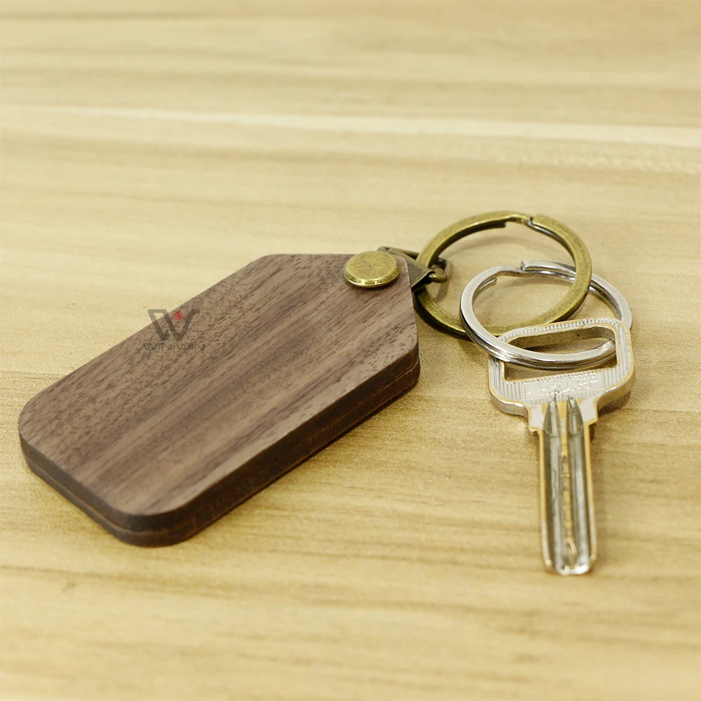 

Free Shipping Key Holder Custom Blank Popular Wooden Crafts Key Tag, Black walnut ,cherry