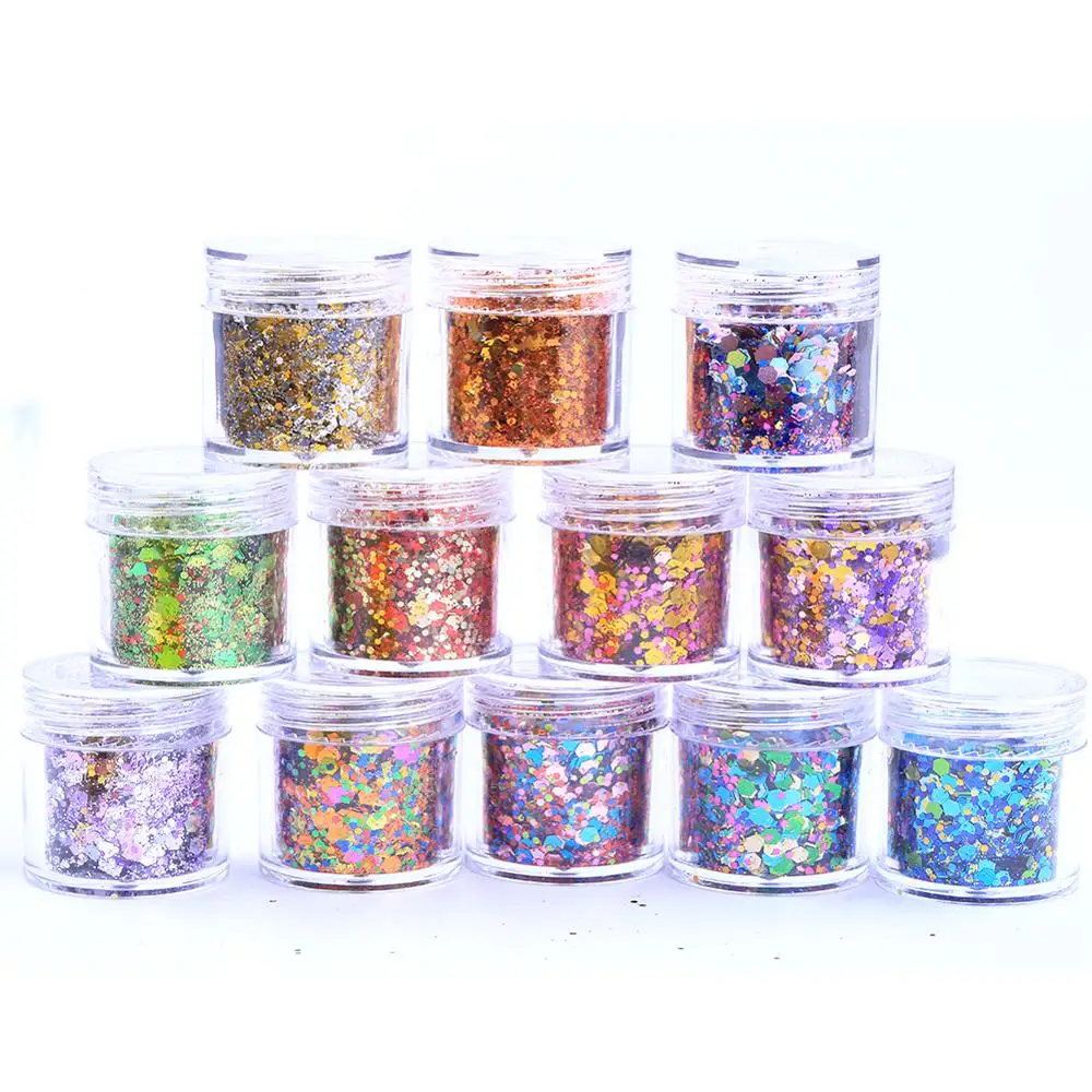 

IMAGNAIL Body Art Glitter Gel Hair Highlight Face Eye Glitter Flash Heart Cream Festival Pigments Eyeshadow Loose Sequin