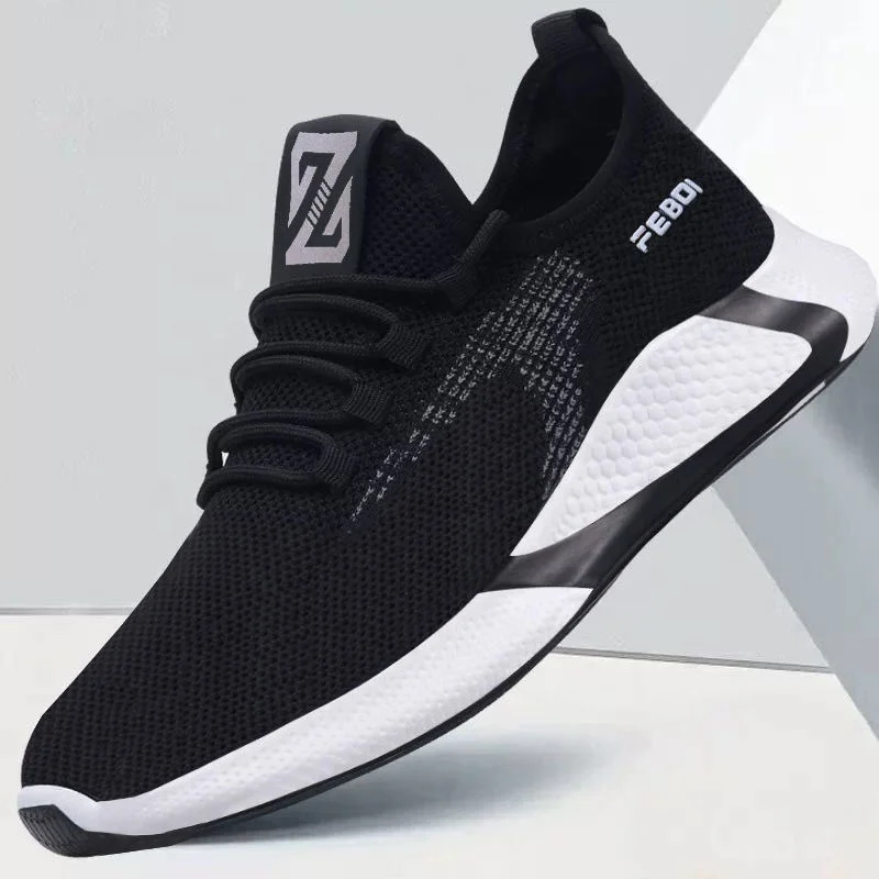 

Popular high quality tennis custom Sneakers sports men casual shoes, Black white, black red