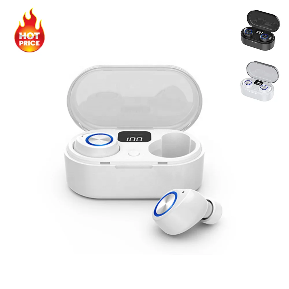 

cheap headphones Type-c Led Display Mini Cute tws Wireless Earphone For Girls