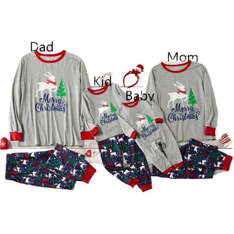 

Wholesale Family Christmas Pajamas Animal Pattern Matching Christmas Pajamas For Family, Picture shows