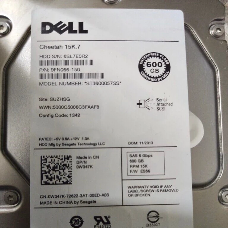 

Original W347K hdd dell 600gb 15k sas internal server hard disk