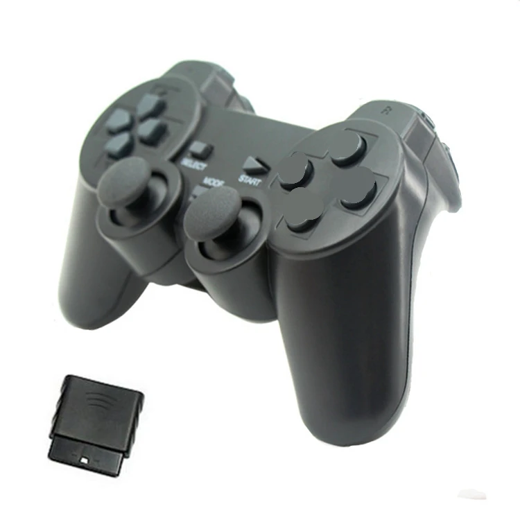 

3 in 1 Computer USB 2.4g Wireless Double Vibration Joystick Gaming Pad Game Controller For PC PS2 PS3 Game Controller, Black