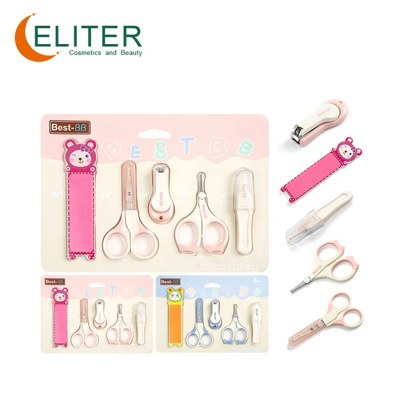 

Eliter Amazon Hot Sell In Stock Safe Eco-friendly 5-in-1 Infant Care Manicure Babi Nails Product Baby Nail Newborn Care Kit