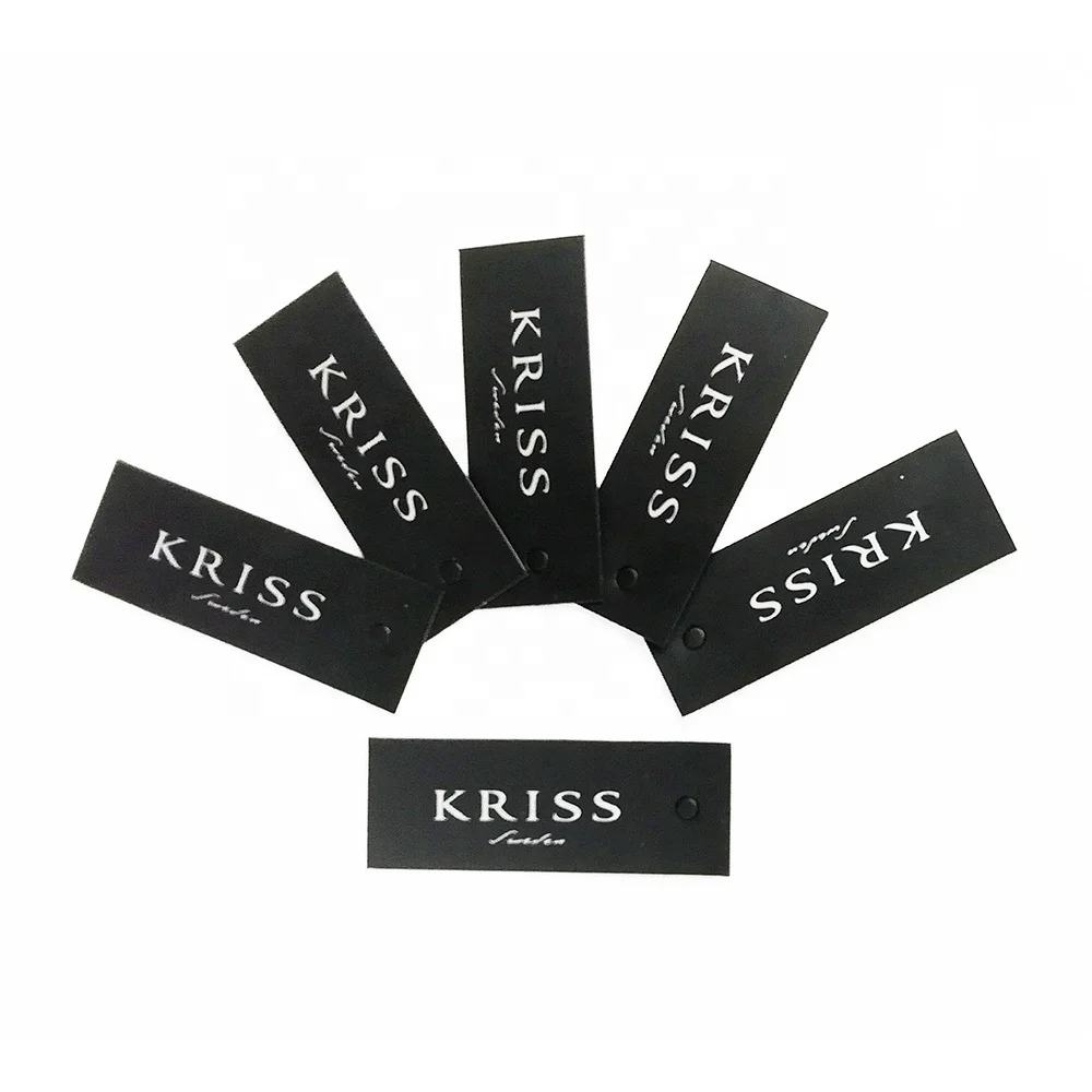 

black PVC Labels and Tags for Jewelry and Clothing, Customized
