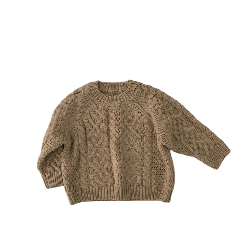 

Europe America popular winter children sweater o-neck baby's knitting clothes solid color baby sweaters, Accept customized color