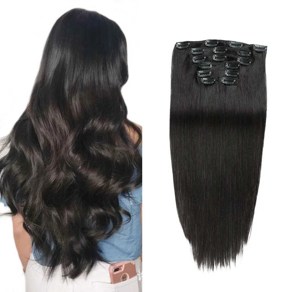 

Factory clip in Remy Human Hair Machine Half Wigs and Full Head U Part Wigs 100g for Afro black woman wig