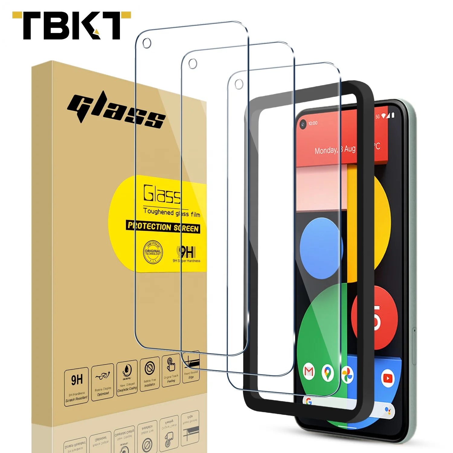 

3D For Google Pixel 5 Screen protector 0.33mm Waterproof Tempered Glass, Transparency 99% color