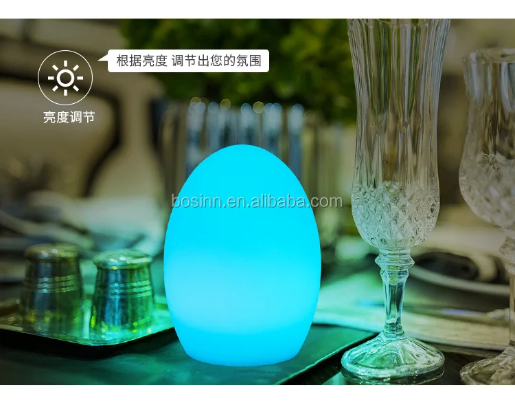 LED Colour Changing Egg Light Party Wedding Anniversary Table Decoration Night 
