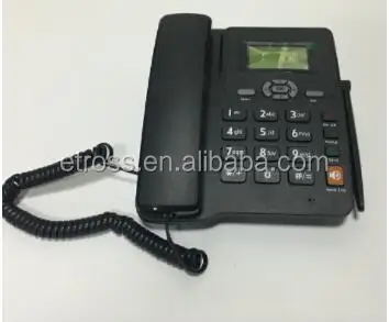 
Home Phone Cordless ETS-6588 with Dual Mobile SIM Slot+FM Radio GSM Wireless Telephone Exchange 