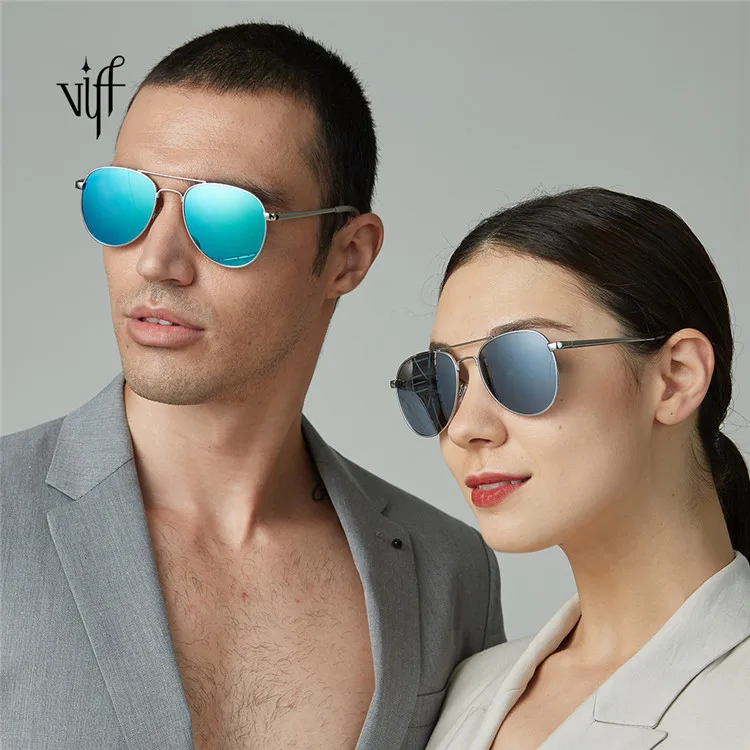 

VIFF HM16409 Fashion Sun Glasses River Aviation Pilot Designer Shades Polarized Mirror Sunglasses Mens