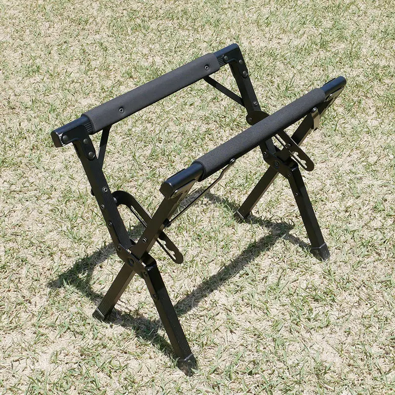 

OnwaySports Outdoor Camping Picnic Folding Freezer Cooler Stand Black Aluminum