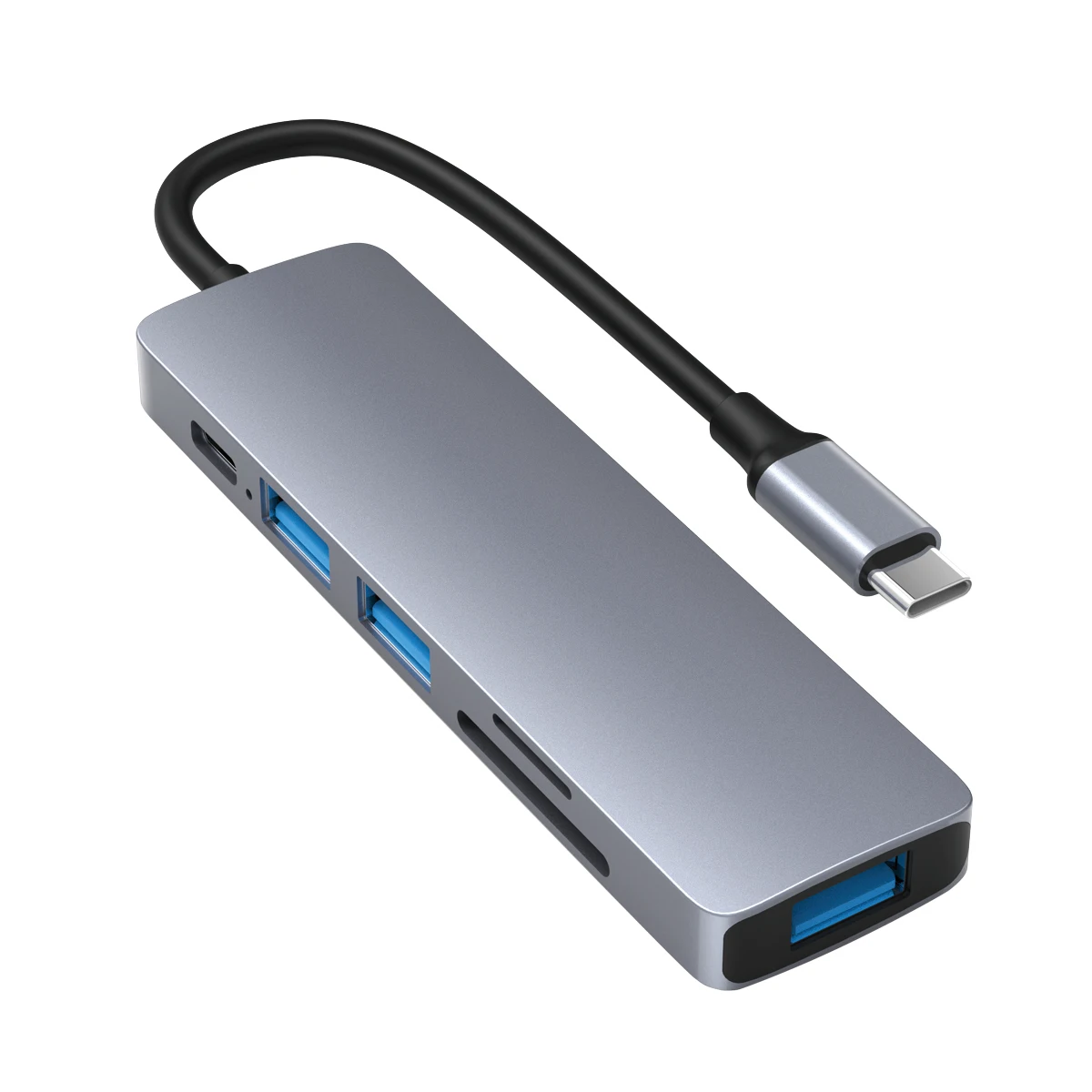 

2022 Hot Sell Type-C Hub Adapter 6 in 1 Usb-C Docking Station with PD 55W Fast Charging