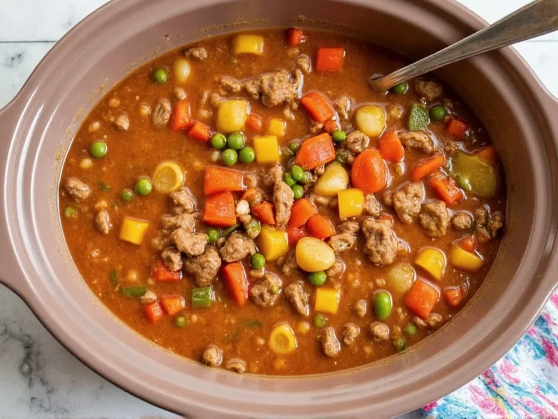 Perfect Slow Cooker Beef Vegetable Soup Recipe