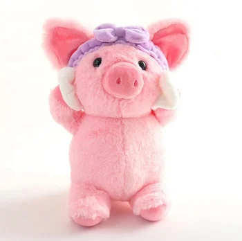 可爱毛绒粉色猪玩具工厂毛绒粉红色软猪玩具