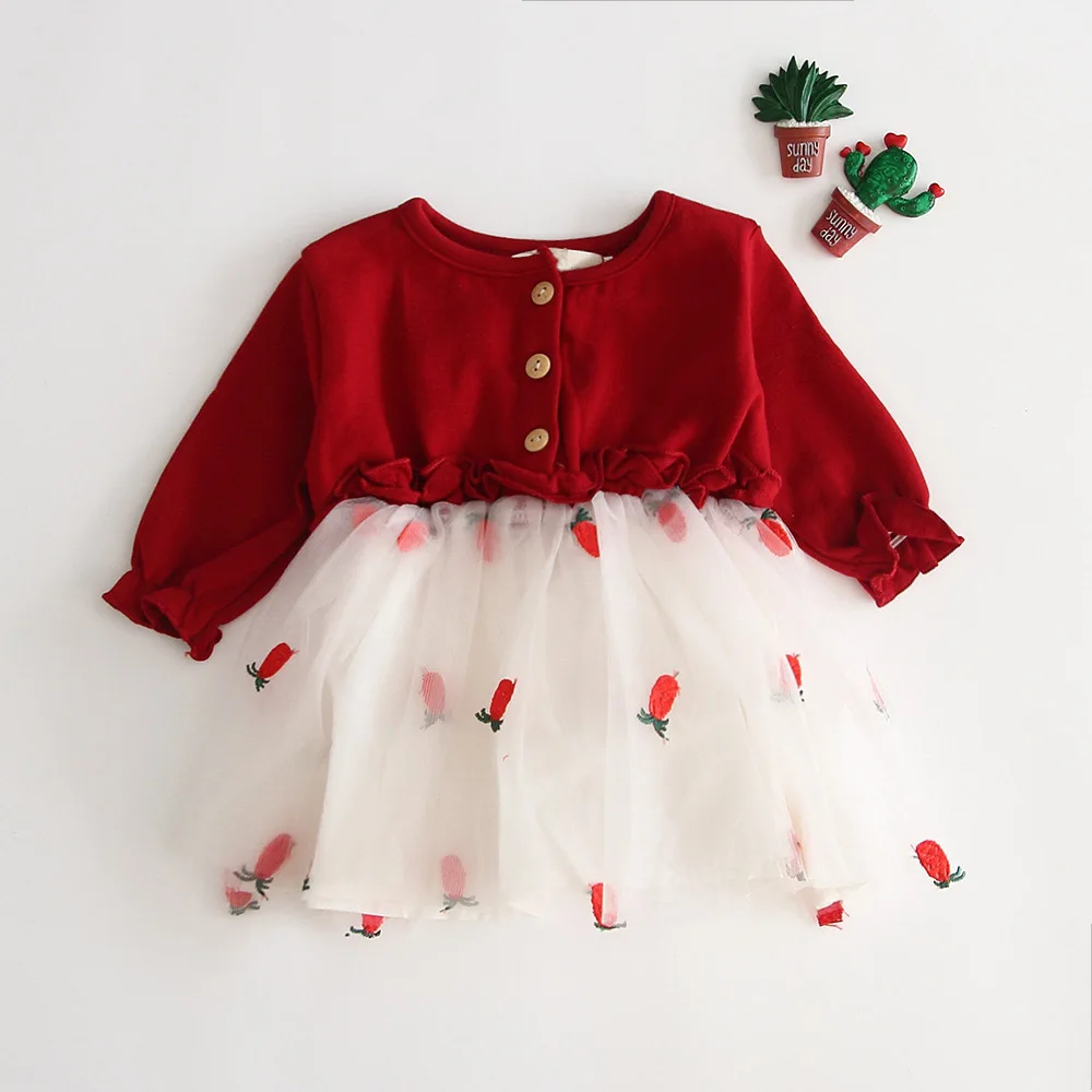 

2021 Autumn Kids Clothes Long Sleeve Cotton Baby Girl Casual Dress, Picture