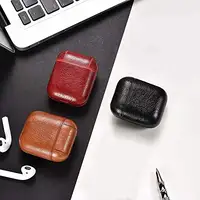 

high quality business style for Airpods bag case for airpods leather