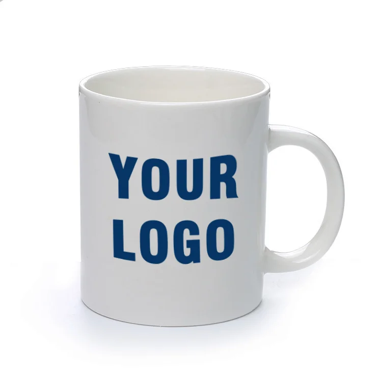 

Custom logo 11oz plain white porcelain mug sublimation printed blank ceramic coffee mugs