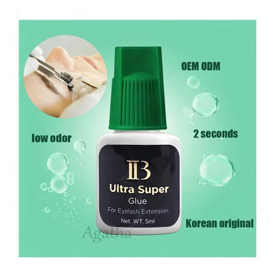 

Original Korea Private Label Eyelash Extensions Glue IB Ultra Super glue 5ml ib black Adhesive for eyelash extension glue