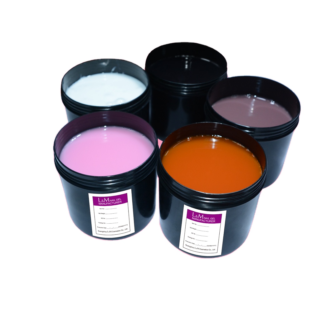 

L&M factory wholesale hard extension nail extension uv gel polish bulk, 4 colors
