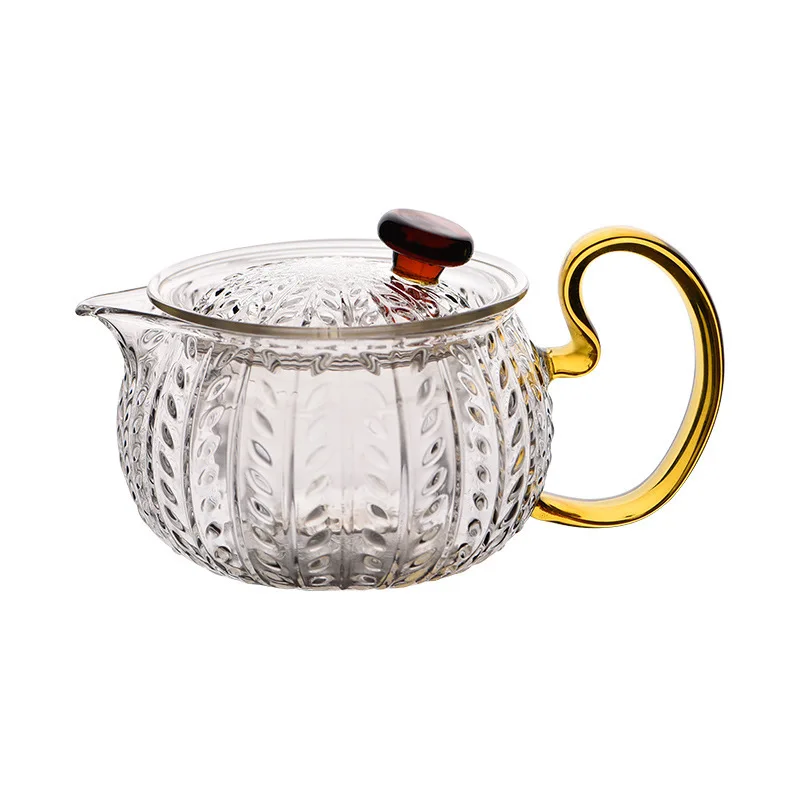

Chinese Kungfu Tea set Shape Bottom Teapot Radiant-Cooker Using Glass Teapot, Transparent/clear