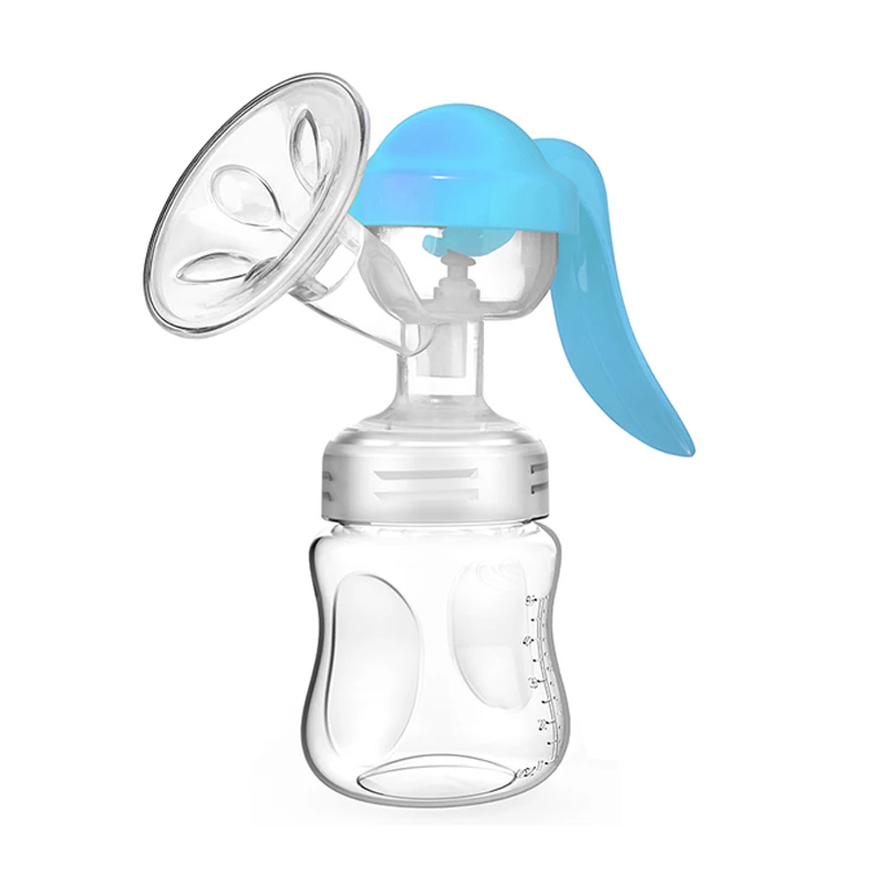 Single manual breast pump breast feeding pump