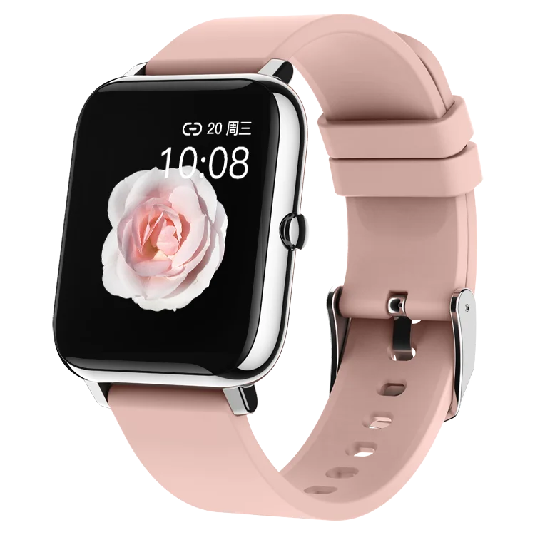 

Full Screen Touch Wrist P22 Swart Watch Blood Oxygen Changeable Strap Smart Watch bracelet, Black red blue green